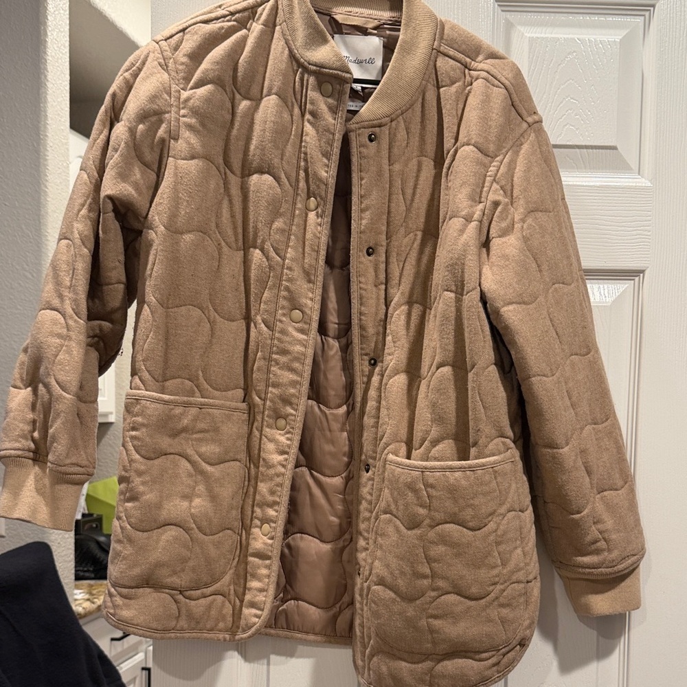 Madewell Tan Quilted Puffer Jacket